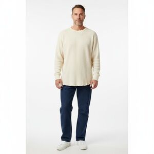 J.E. Morgan 3XL Thermal Shirt Ivory Waffle Knit Vintage Workwear (Pre-Owned)‎